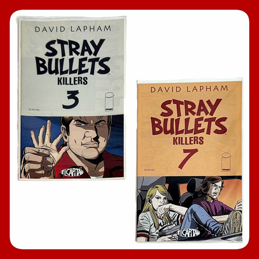 Stray Bullets Killers Issues 3 And 7 Image Comics Lot David Lapham Capitan VTG
